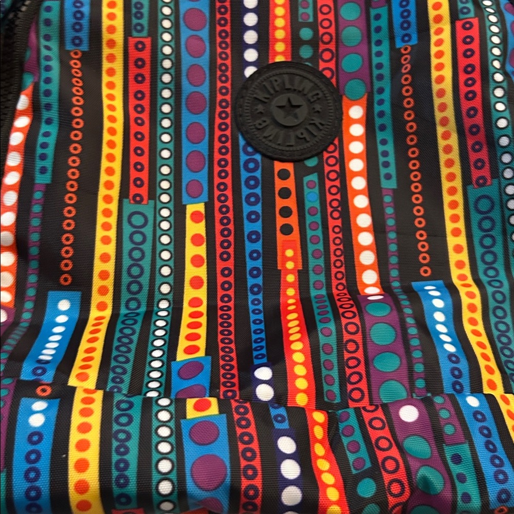 Kipling Multicolor Striped Backpack - Picture 9 of 9